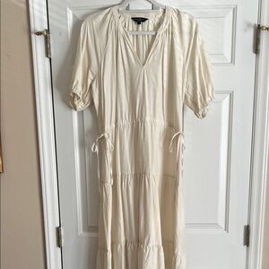 Velvet Heart Cream Midi Dress